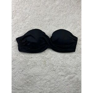Victoria's‎ Secret Bikini Top Womens 36B Black Strapless Padded Bandeau Swimwear